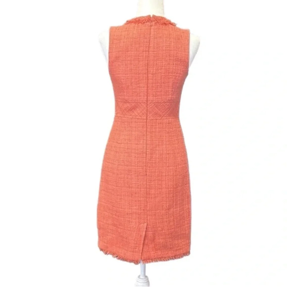Trina Turk Tweed Sleeveless Dress Tangerine Size 2 - Picture 12 of 12